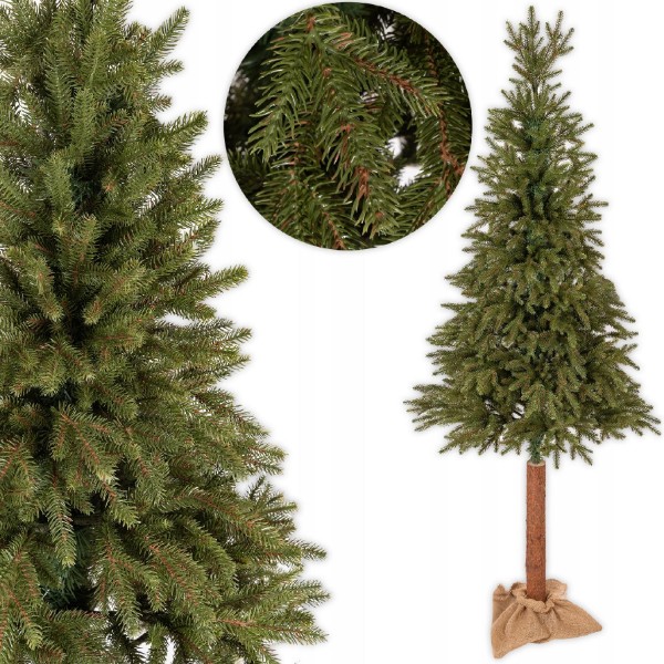 Obrazek Choinka sztuczna PE Świerk na pniu 220 cm